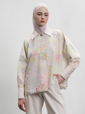 VIONA BOXY TOP LIME BLUSH