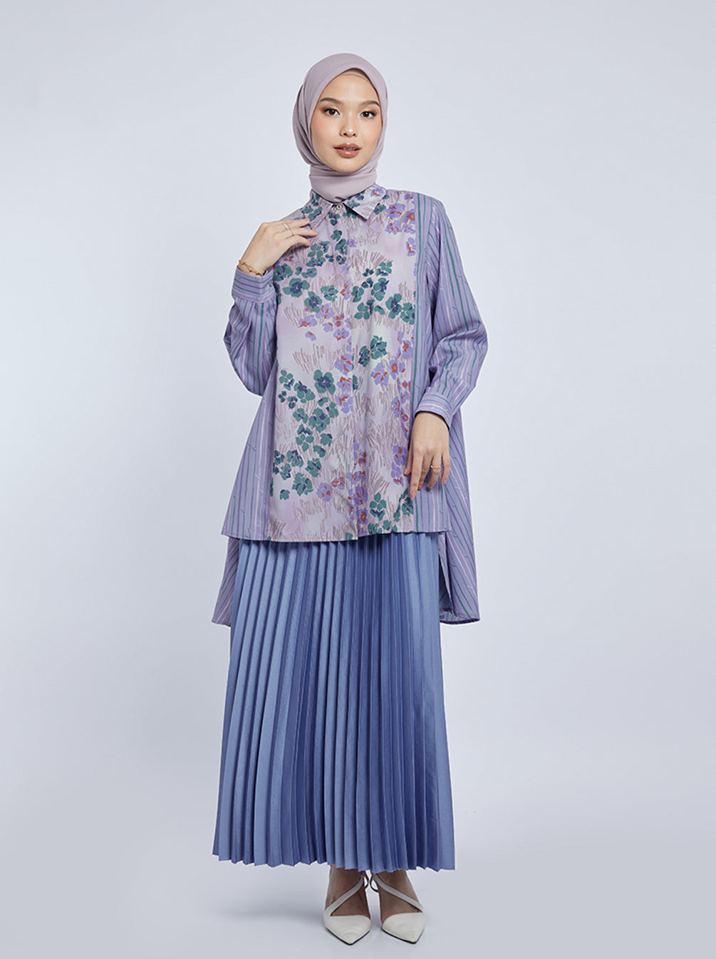DAVY A-LINE TOP LILAC