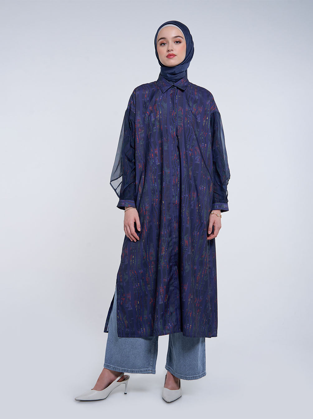 DITRI DROPSHOULDER TUNIC NAVY