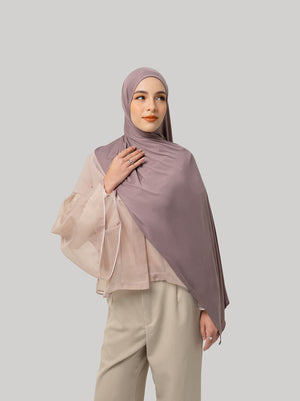 FEATHERLITE PLAIN PASHMINA LATTE