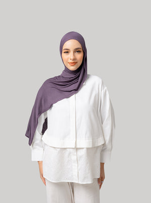 FEATHERLITE PLAIN PASHMINA MATTE PUPRPLE