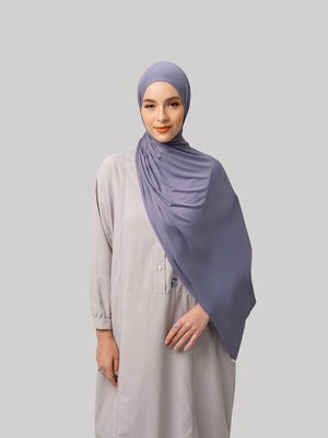 FEATHERLITE PLAIN PASHMINA MISTY GREY