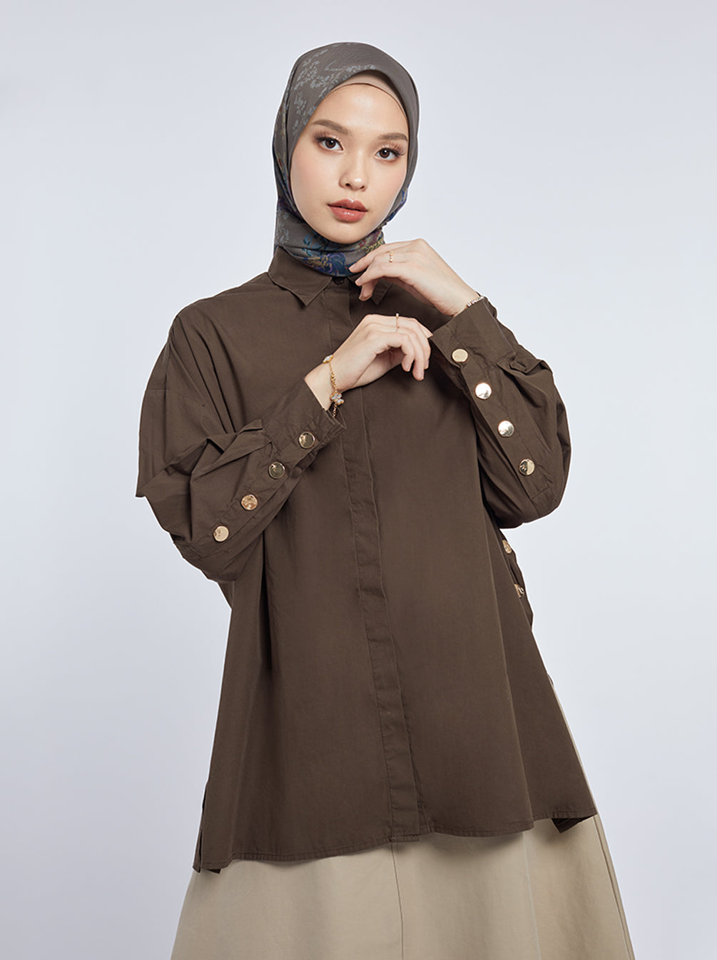 GALE TOP PLAIN COCOA BROWN