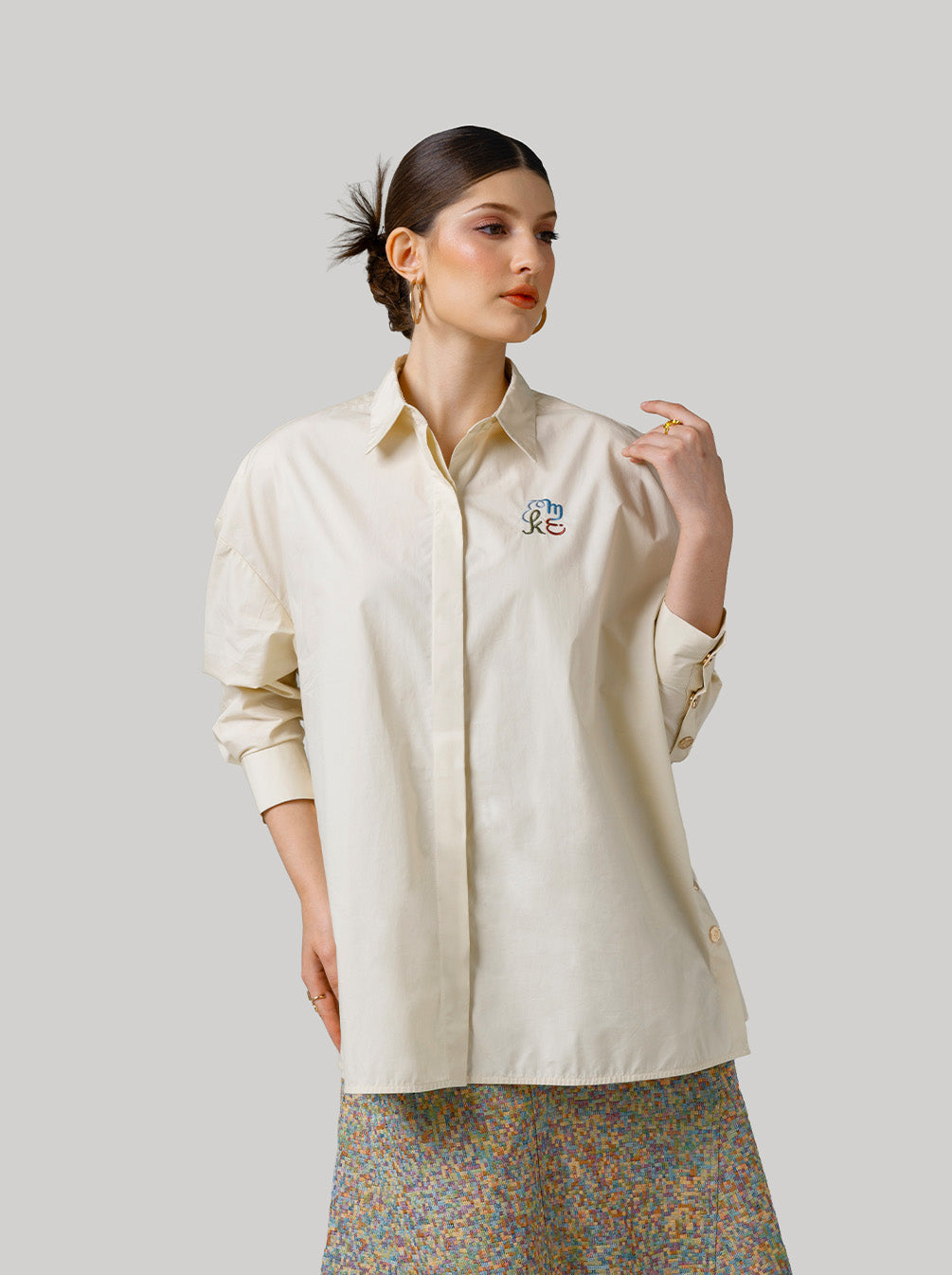 GALE OVERSIZED TOP WHEAT