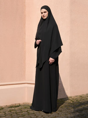 AKIFA PLAIN ABAYA BLACK