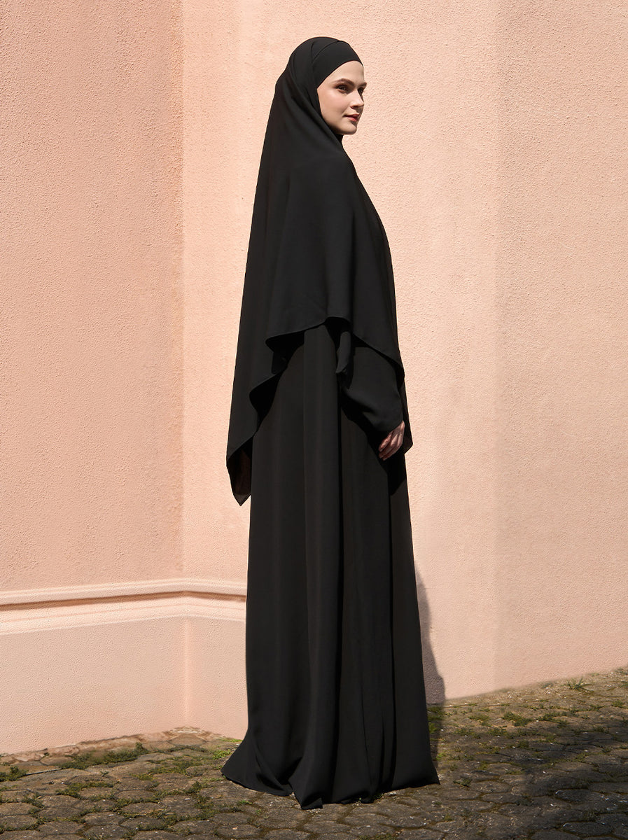 AKIFA PLAIN ABAYA BLACK – Kami Idea