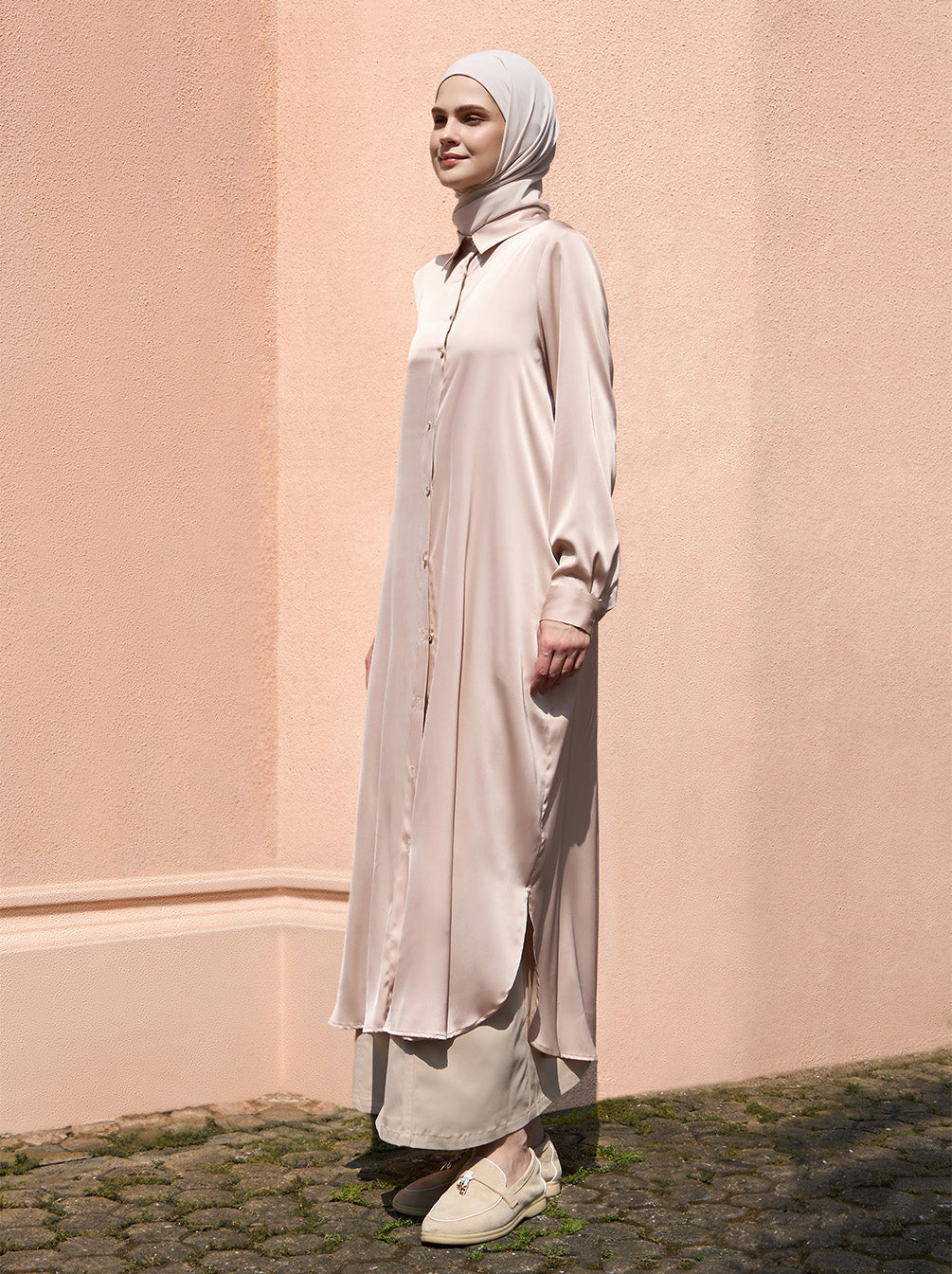 LEIA SHIRT DRESS SOFT PINK