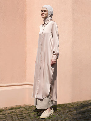 LEIA SHIRT DRESS SOFT PINK