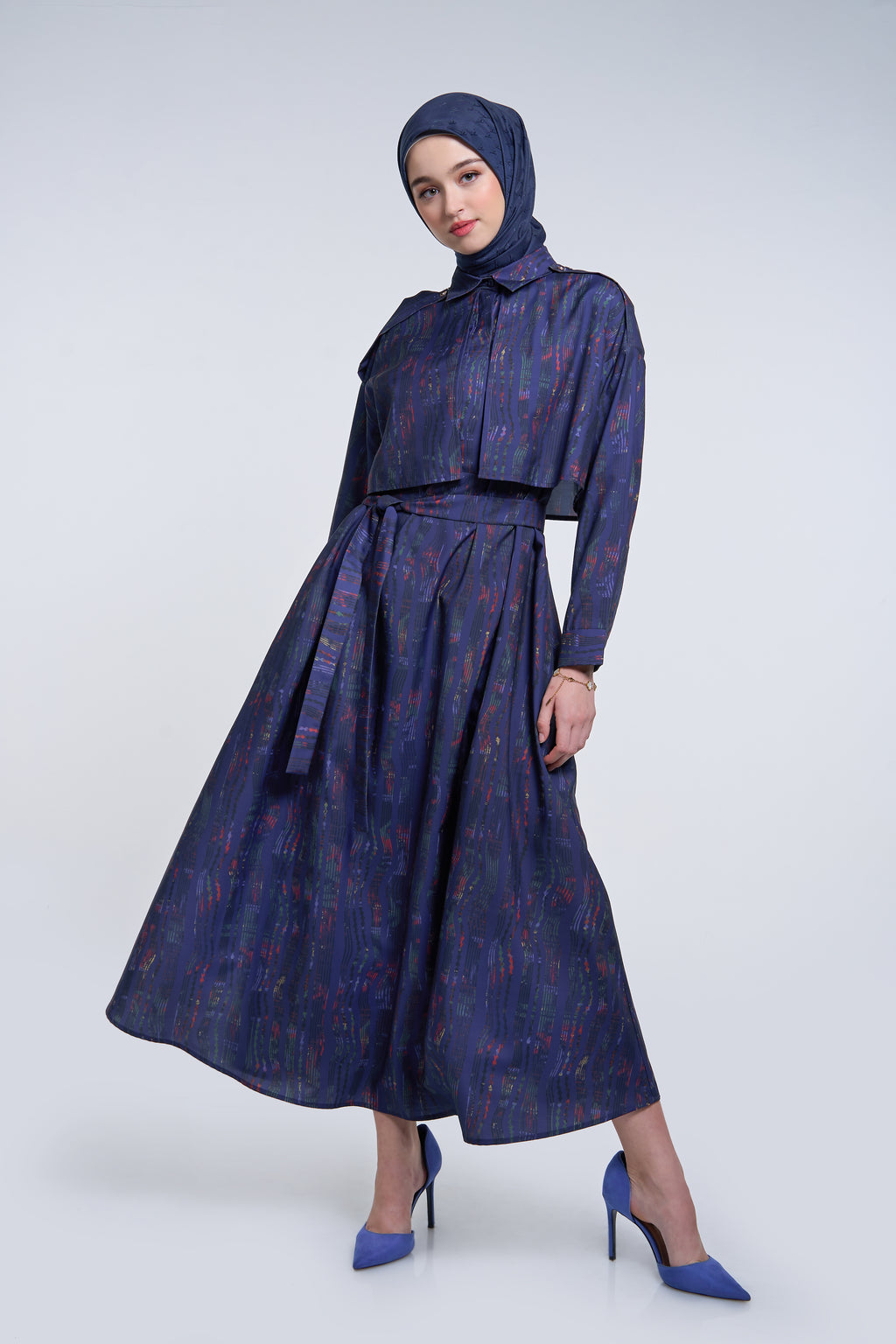 JARNA LAYERED DRESS NAVY