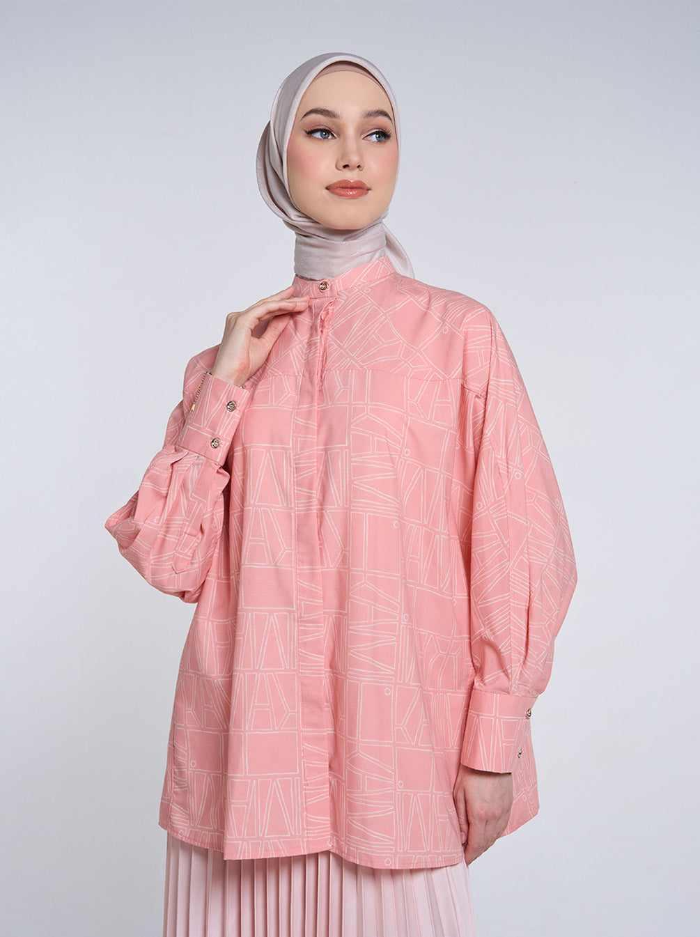 KAISYA OVERSIZED TOP BLUSH PEACH