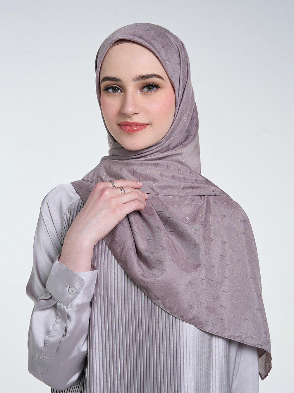 AIRY JACQUARD VOILE SCARF PLAIN ATMOSPHERE