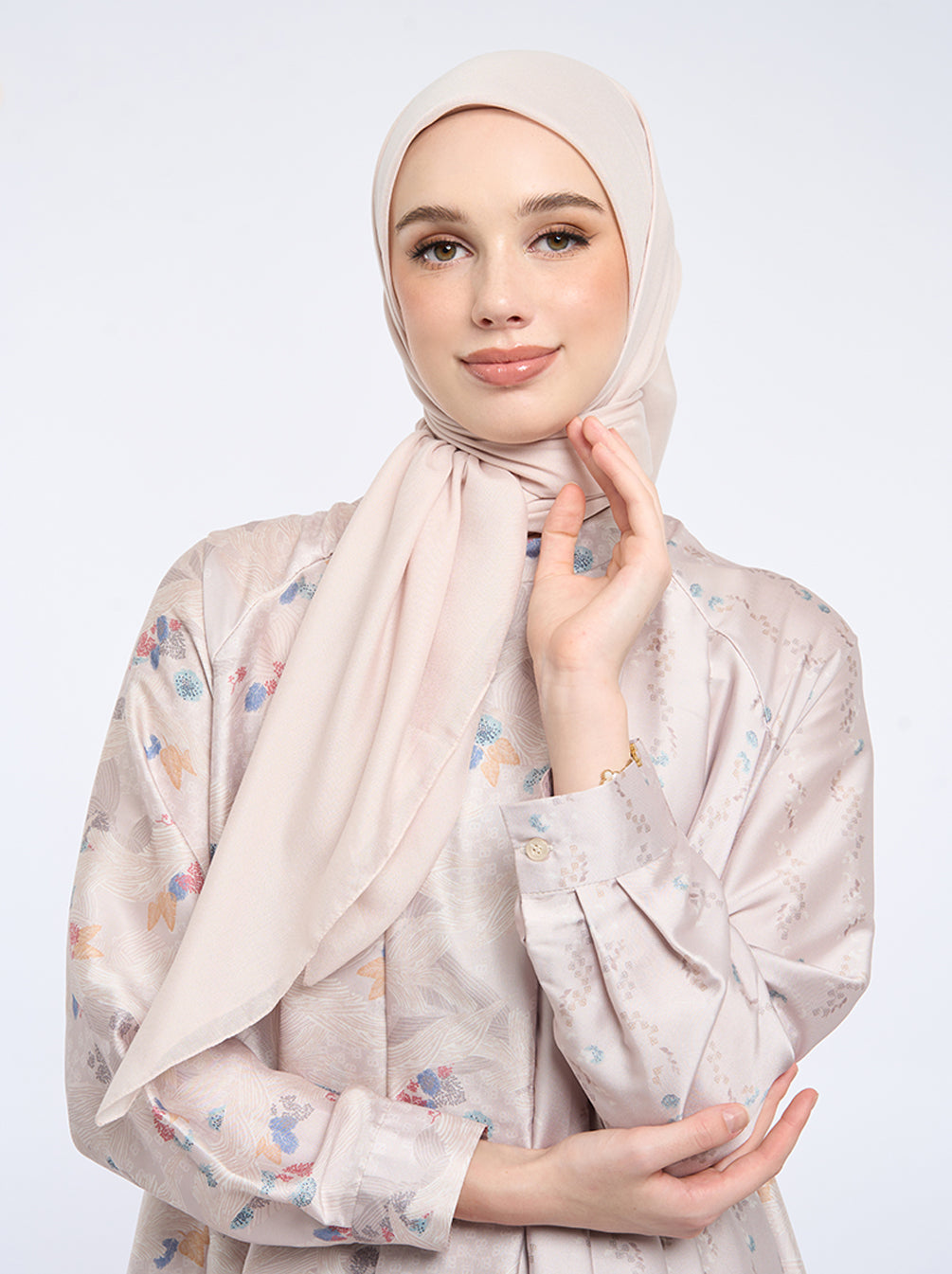 AIRY VOILE SCARF PLAIN IVORY