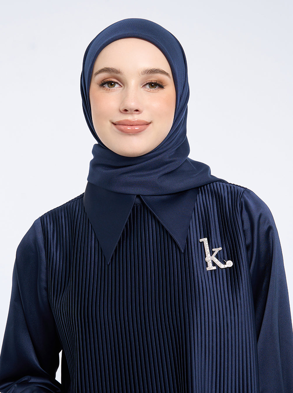 AIRY VOILE SCARF PLAIN NAVY