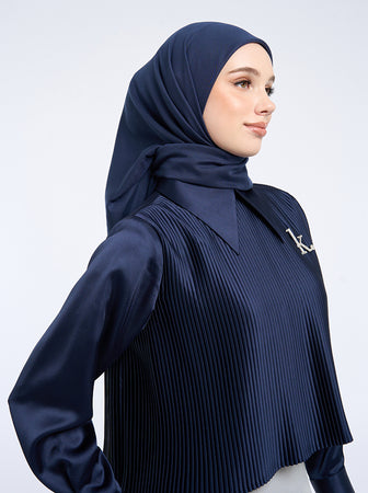 AIRY VOILE SCARF PLAIN NAVY