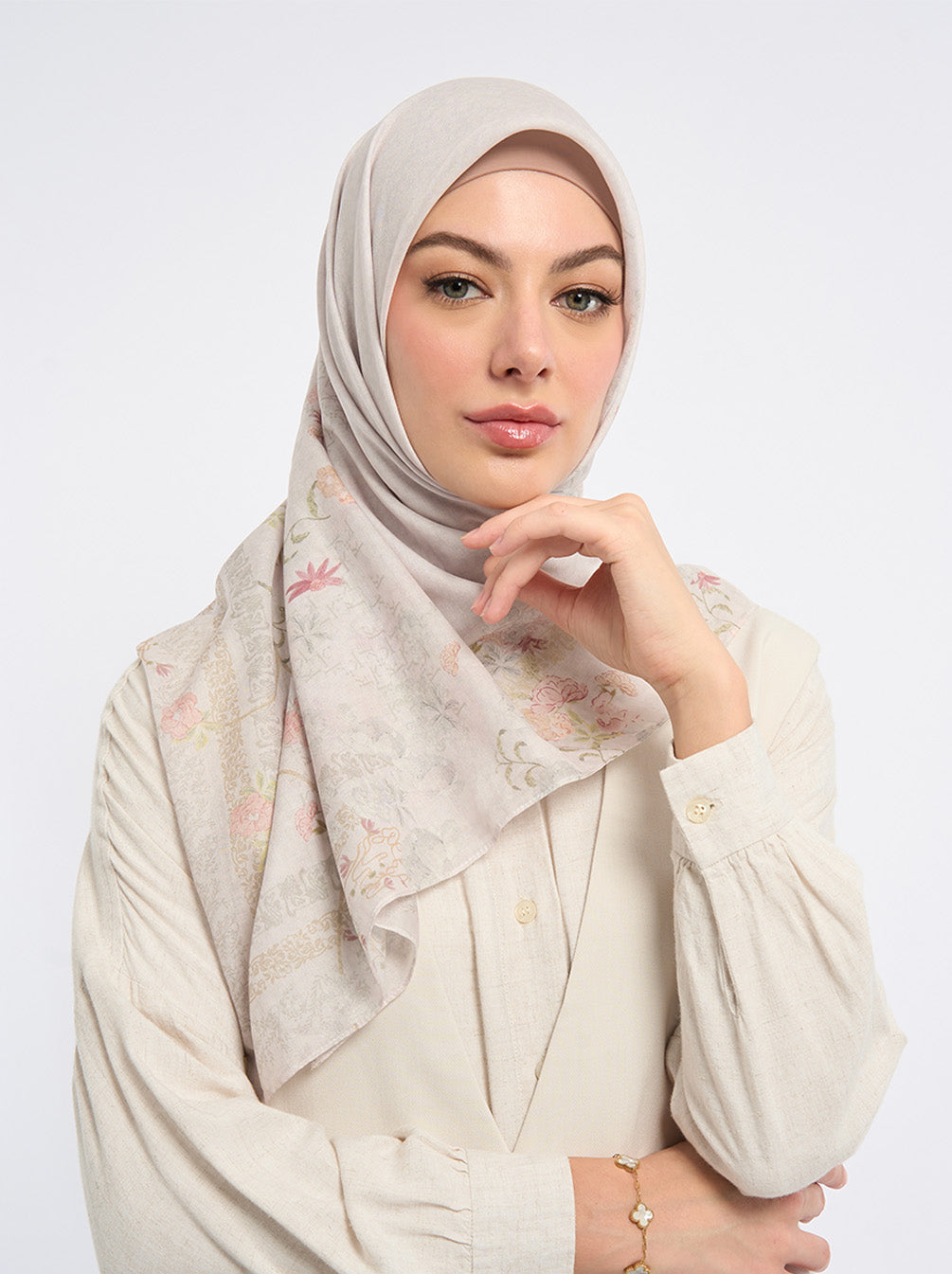 KIMAYYA SIGNATURE SCARF IVORY