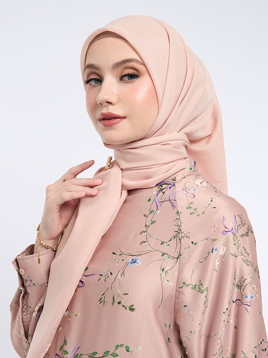 LIGHT VOILE SCARF PLAIN BLUSH – Kami Idea