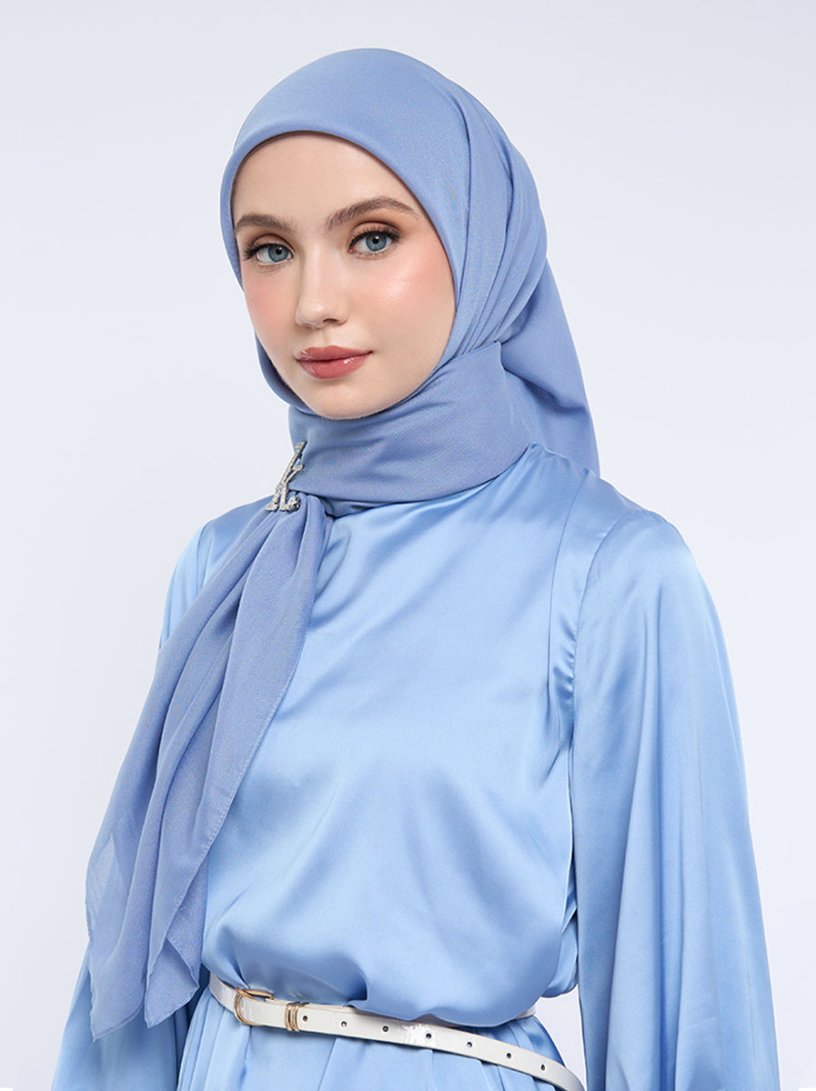 LIGHT VOILE SCARF PLAIN SKY – Kami Idea