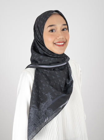 MONOGRAM SIGNATURE SCARF DARK NAVY