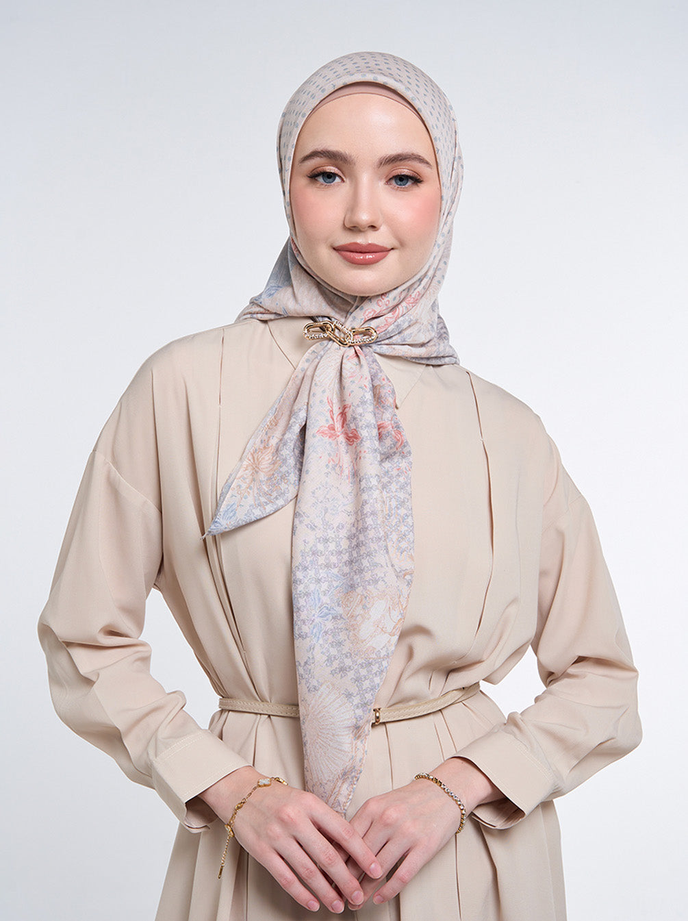 NUANSA SIGNATURE SCARF DUSTY BEIGE