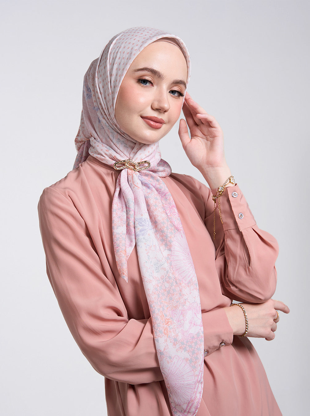 NUANSA SIGNATURE SCARF POWDER PINK