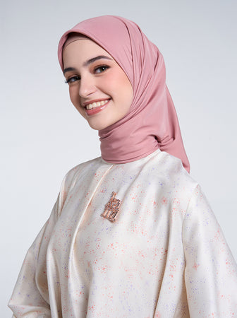 ULTRA SATIN SCARF PLAIN DUSKY ROSE