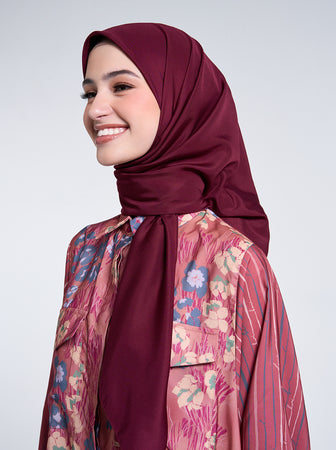 ULTRA SATIN SCARF PLAIN PLUM