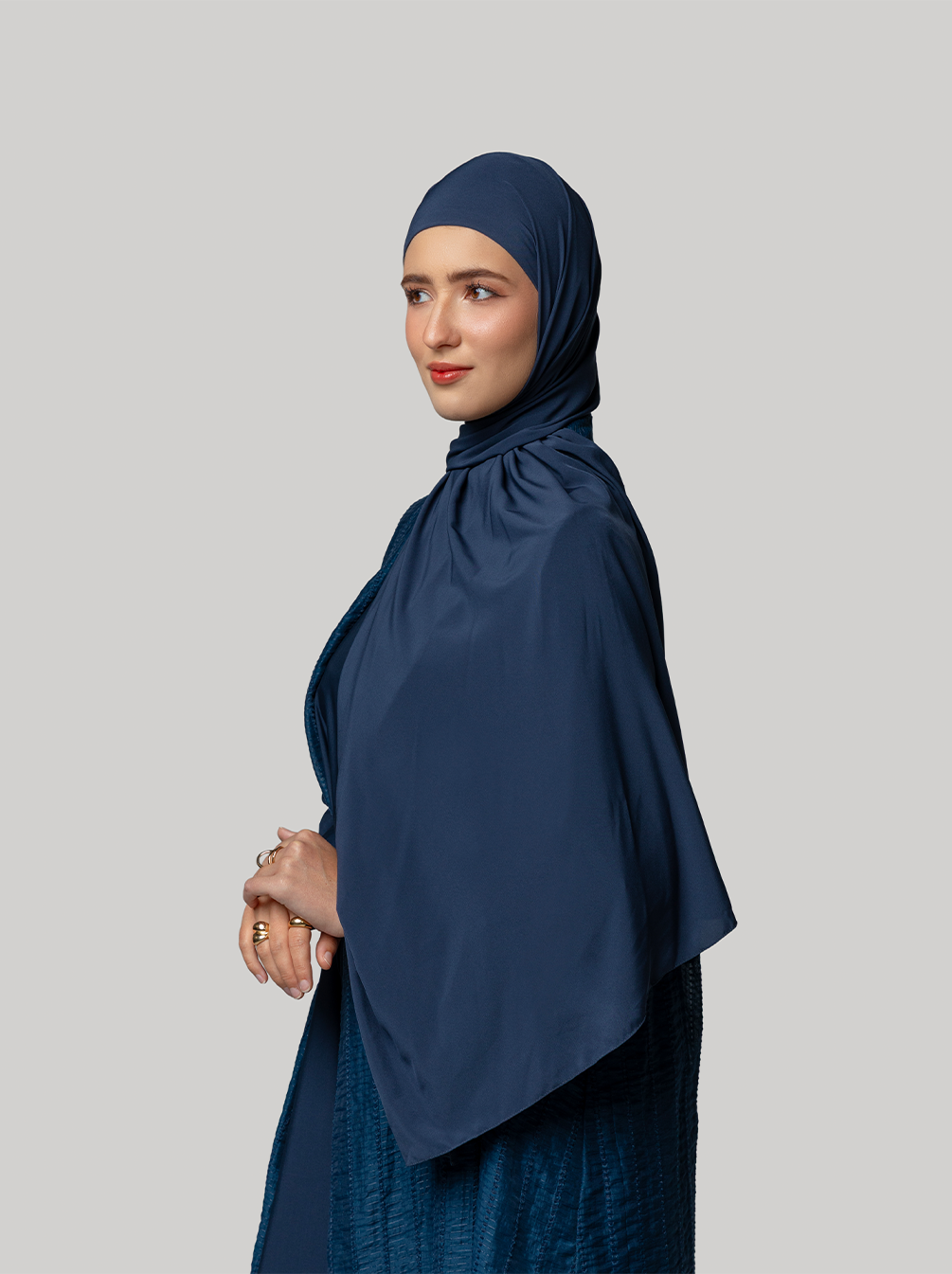 AIRLITE PASHMINA INSTANT PLAIN NAVY