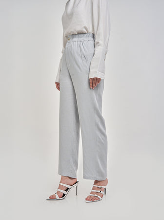 KEFI LINEN PANTS ICY GREY