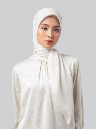 LIGHT VOILE SCARF PLAIN BUTTER