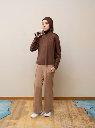 KAMI FLOW NAO REGULAR FIT TOP CHESTNUT