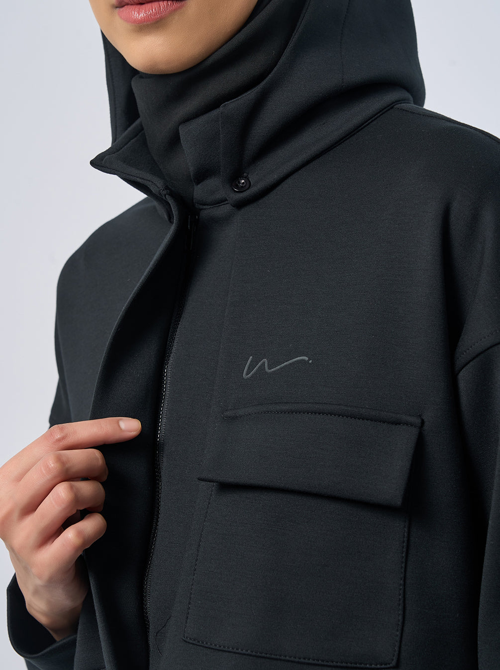 KAMI FLOW NAYA HOODIE ACTIVE TOP PLAIN BLACK – Kami Idea