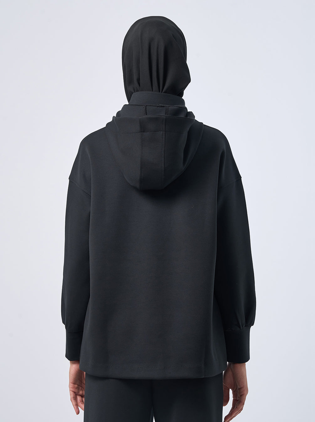 KAMI FLOW NAYA HOODIE ACTIVE TOP PLAIN BLACK – Kami Idea