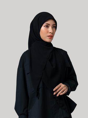 C.A.L.M SYAR'I SCARF PLAIN BLACK