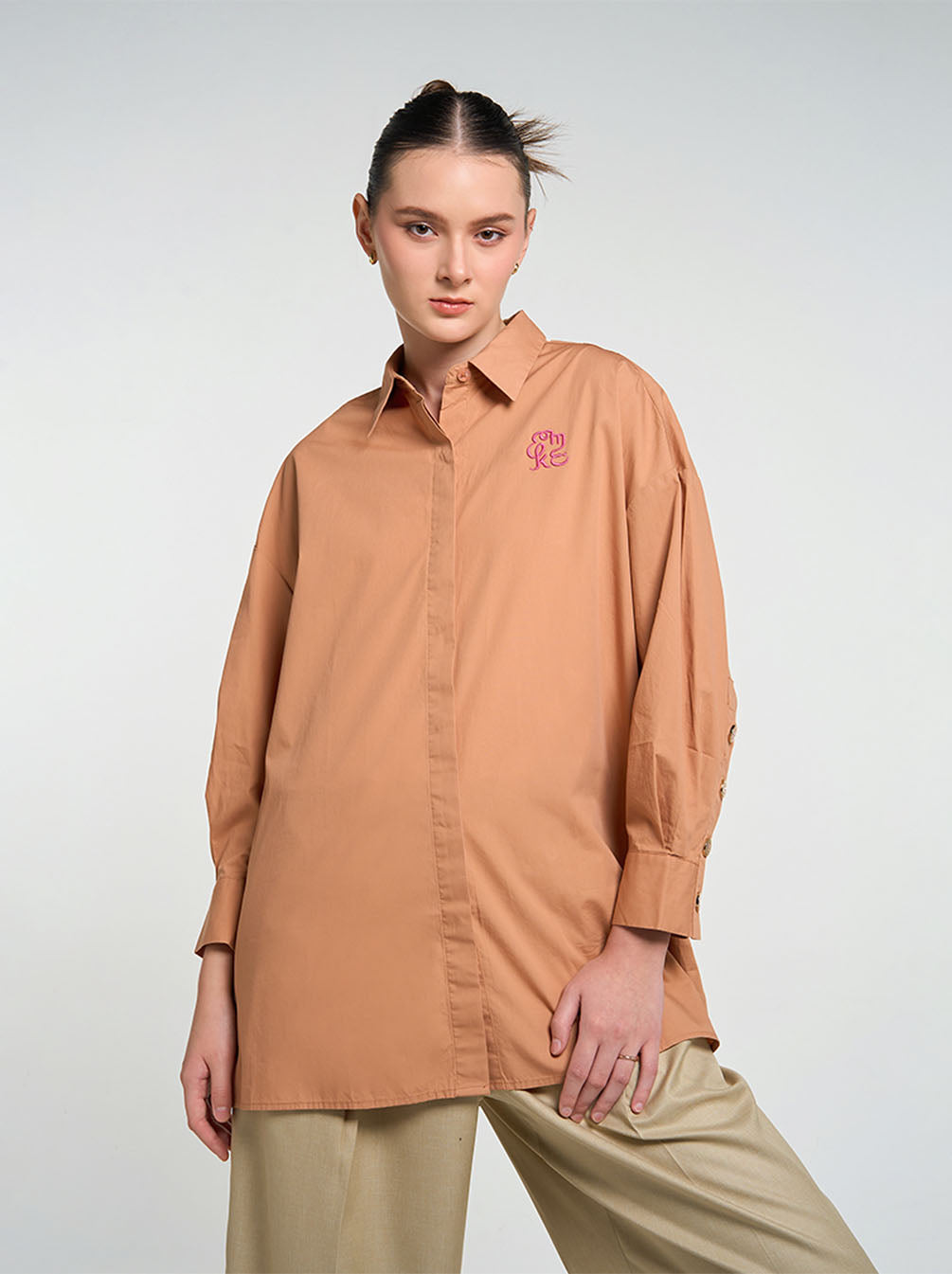 GALE EMBROIDERY TOP BUTTERSCOTCH