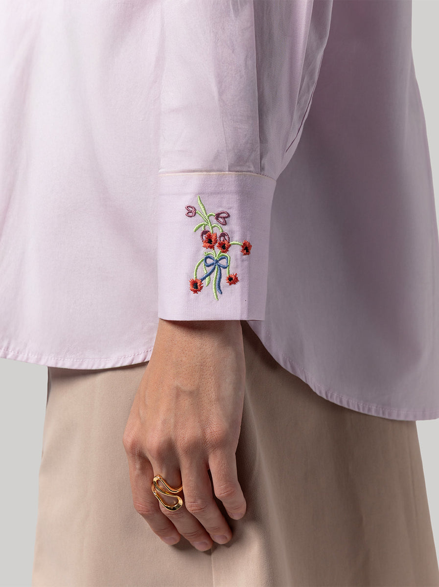 FIZA DETACHABLE PLACKET TOP LIGHT PINK – Kami Idea