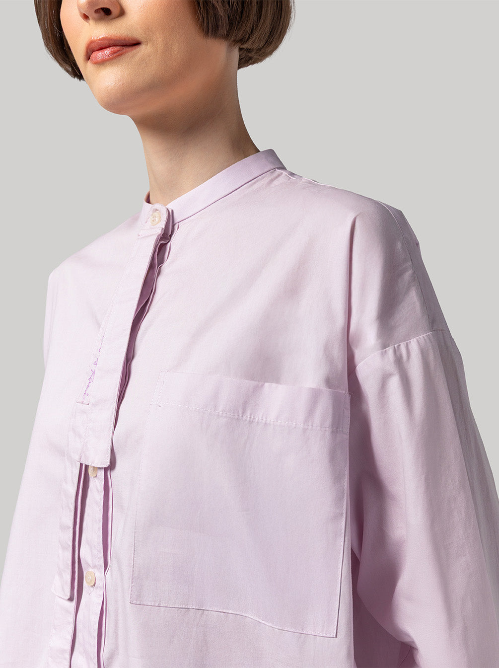 FIZA DETACHABLE PLACKET TOP LIGHT PINK – Kami Idea