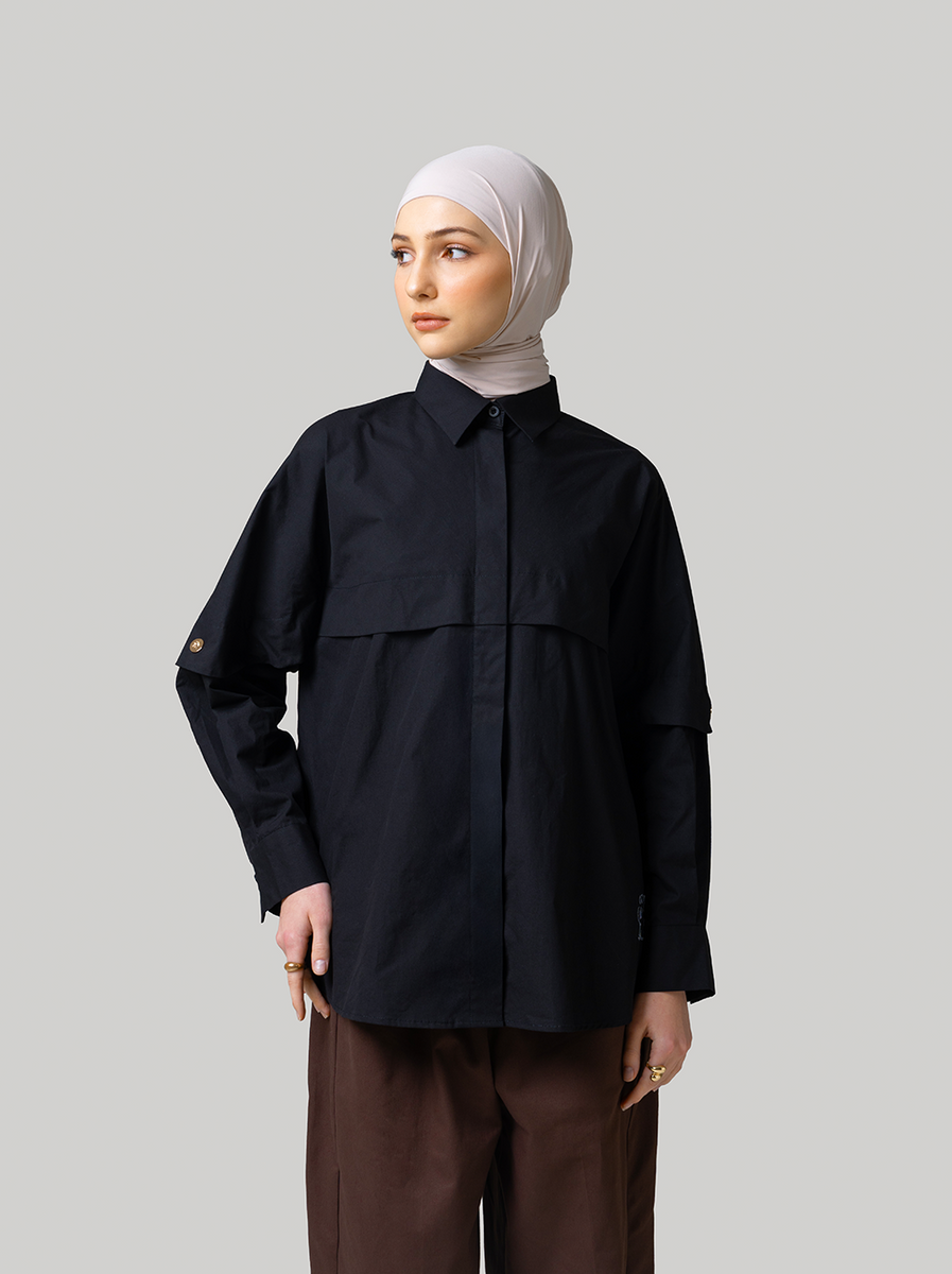 RISLA OVERSIZED TOP BLACK – Kami Idea