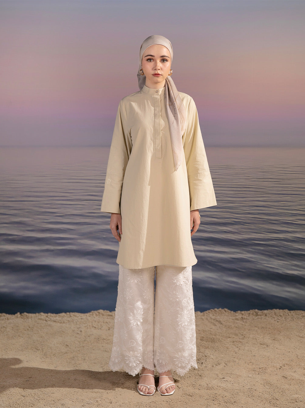 NAOMI STRAIGHT TUNIC CREME