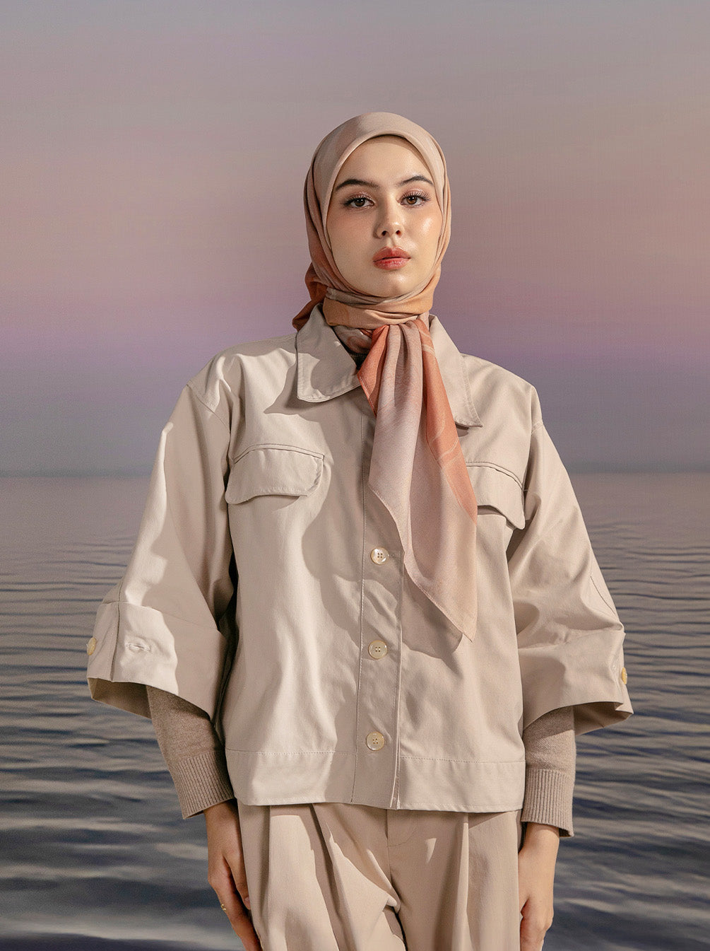 REVERIE SIGNATURE SCARF CORAL
