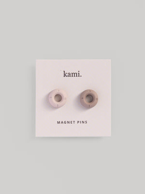 VALIRA DOUGHNUT 2 PIN JEWELLERY BROWN PINK