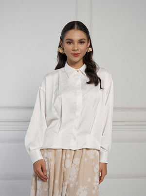 VERO PLEATED TOP WHITE