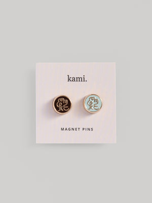 VIANA MAGNETIC 2 PIN JEWELLERY MINT CHOCO