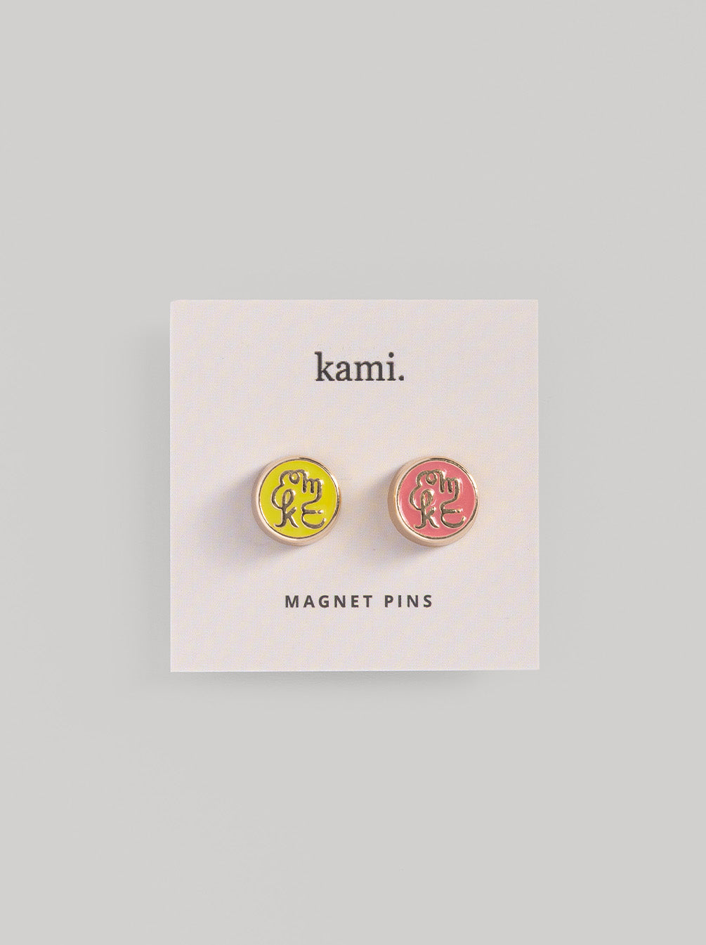 VIANA MAGNETIC 2 PIN JEWELLERY YELLOW CORAL