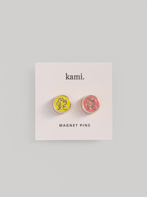 VIANA MAGNETIC 2 PIN JEWELLERY YELLOW CORAL