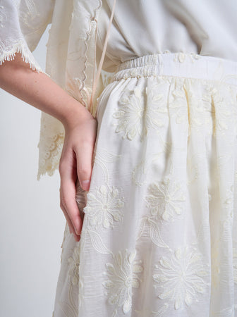 VEGA LACE SKIRT BROKEN WHITE