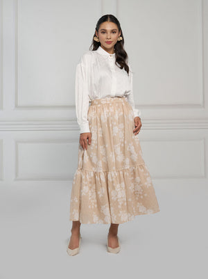 XYLA TIERED SKIRT SAND