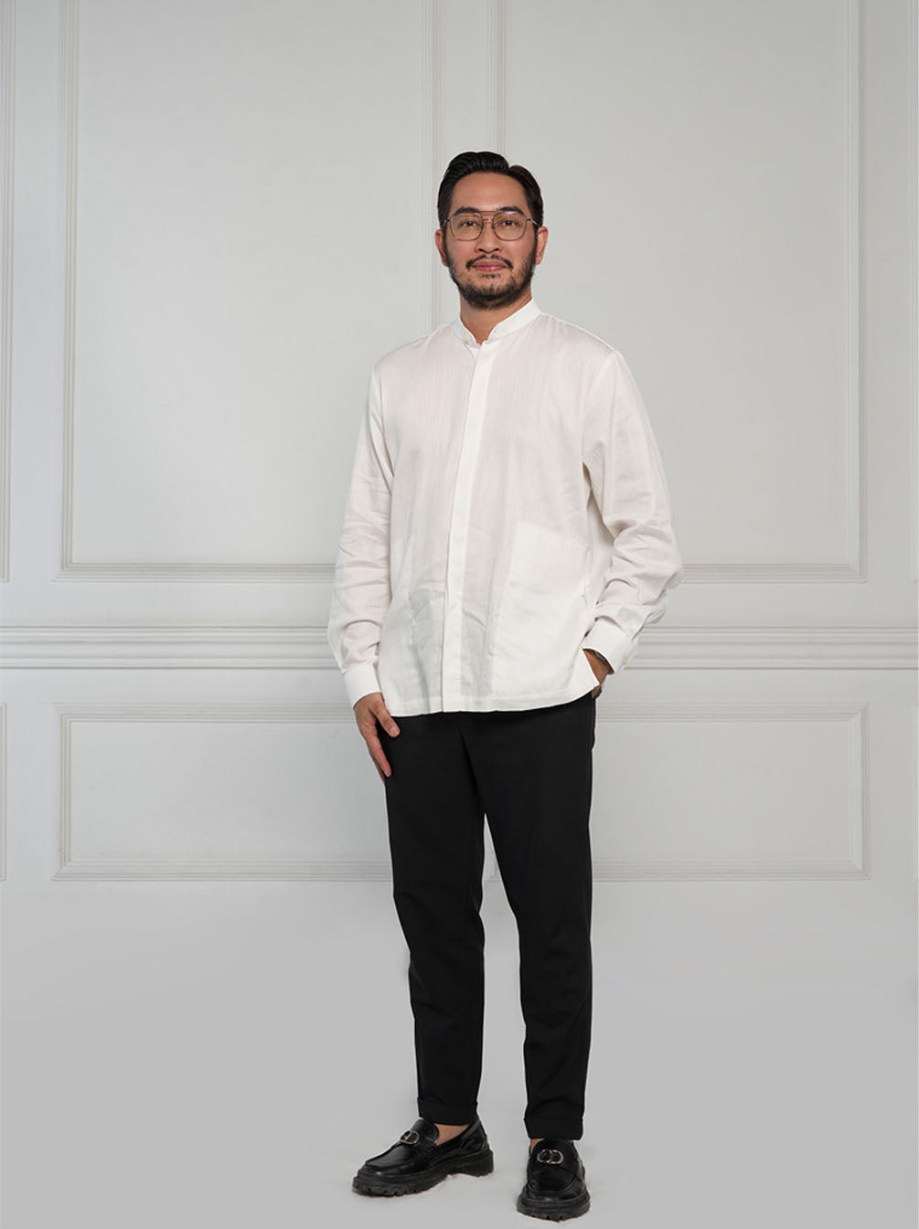 YUDHA LONG SLEEVE KOKO WHITE