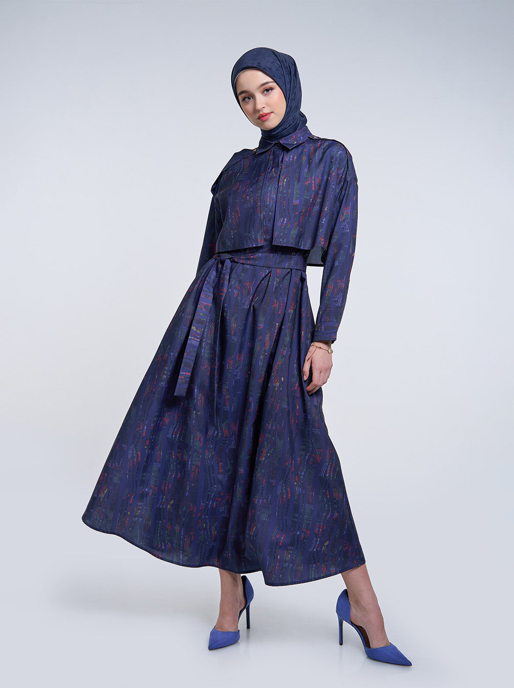 JARNA LAYERED DRESS NAVY