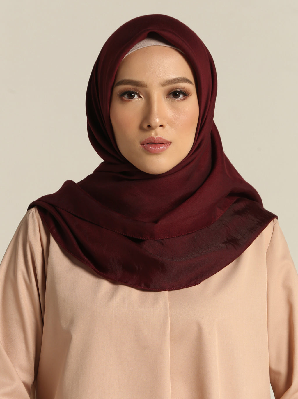 ECHO VOILE SCARF PLAIN RUBY