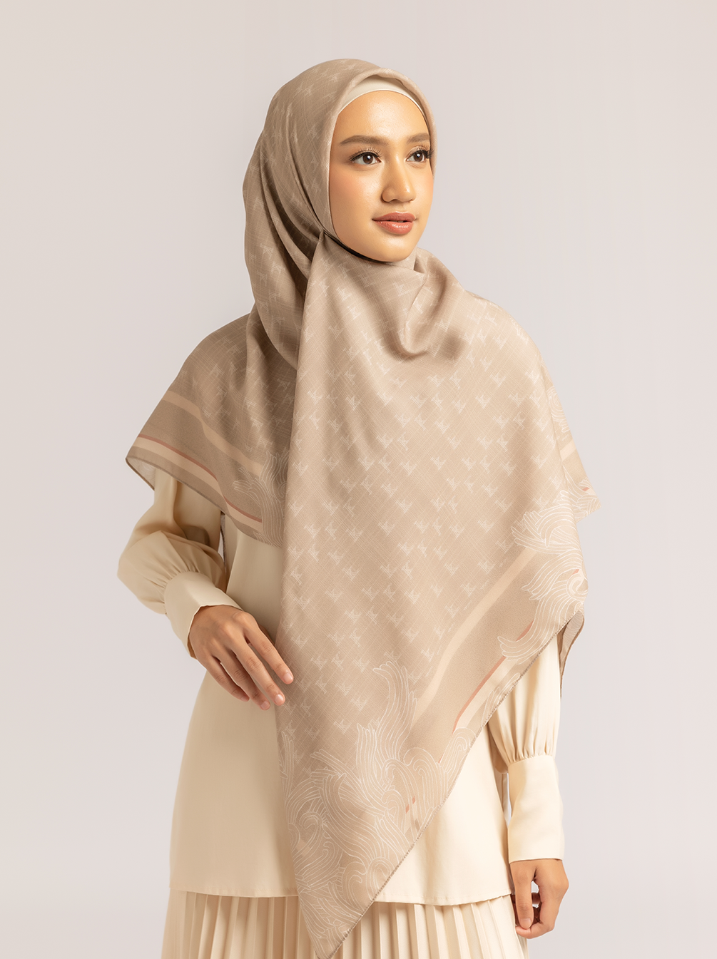 KAMI-MONOGRAM-XL-SCARF-BISQUE- KAMI-MONOGRAM-XL-SCARF-BISQUE-